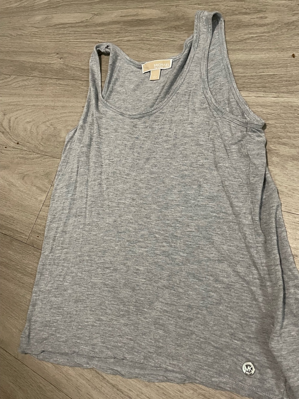 Michael Kors Heather Gray Women's Scoop Neck Tank Top
